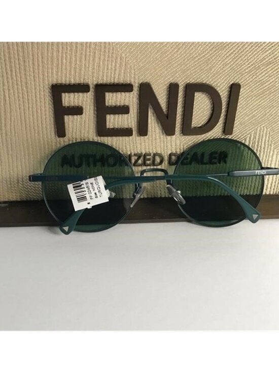 New - FENDI 53mm Round Sunglasses Green Wave Men’s Women’s main image 5